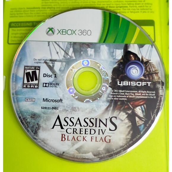 Assassin’s Creed IV: Black Flag (Microsoft Xbox 360, 2013) 2-Disc Case & Manual - Picture 6 of 10